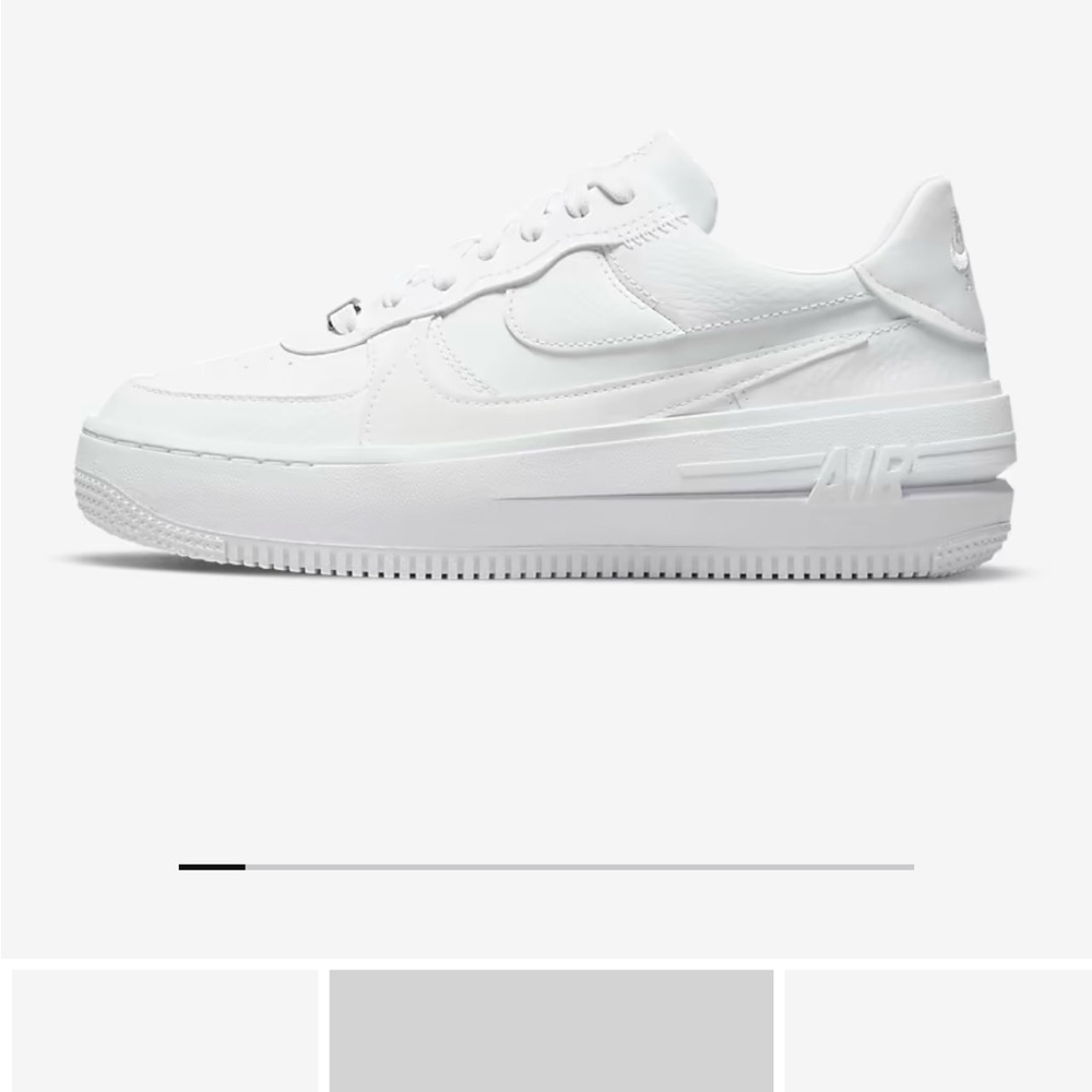 Nike airforce 1 platform white size 7.5 - Picture 3 of 6